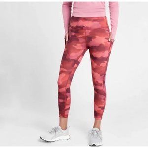 Athleta Ultimate Stash 7/8 Tight, Rose/Pink Camo Print, Size Small, Wicking